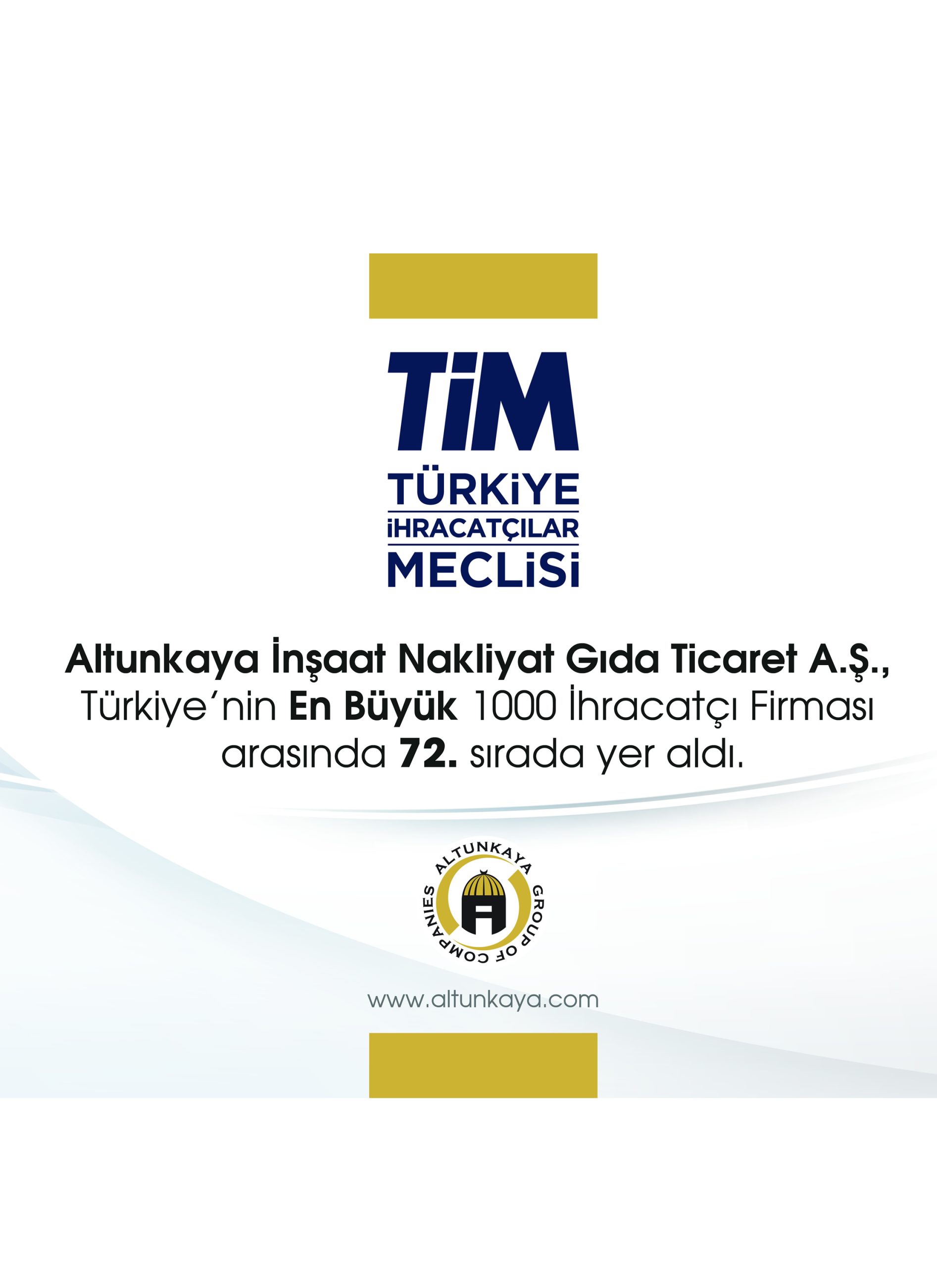TÜRKİYE İHRACATÇILAR MECLİSİ (TİM) – 2024 İHRACAT ÖDÜL TÖRENİ